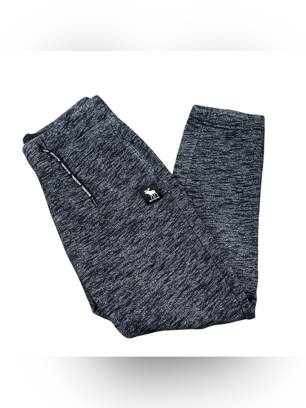 Abercrombie Kids Jogger Sweatpants Youth Size 13/14 Gray Space Dye Fleece Lined